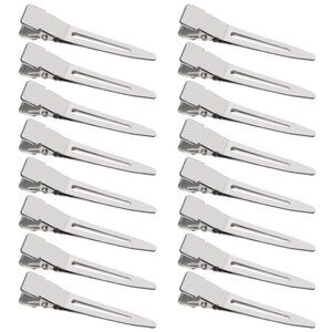 Metal Duckbill Hair Clips 100 Pack Pin Curl Setting Section Silver Alligator